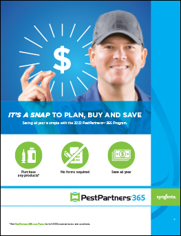 The program sheet for the 2022 PestPartners 365 Program